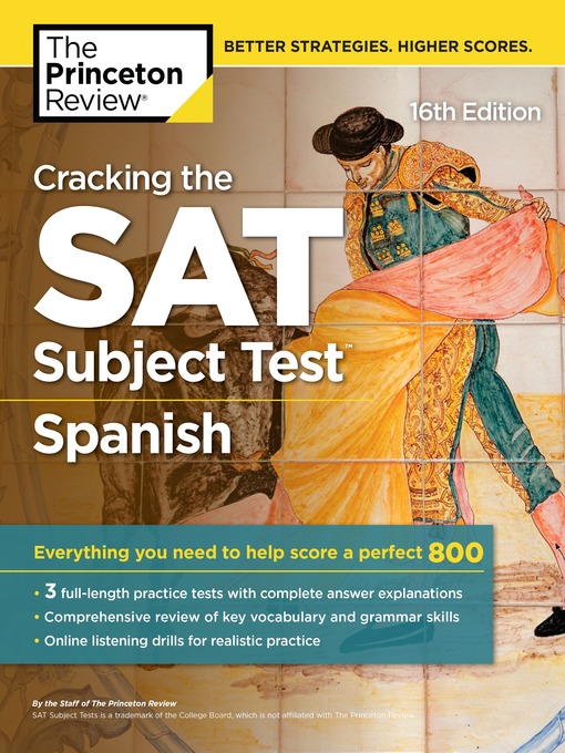 Cover image for Cracking the SAT Subject Test in Spanish, 1